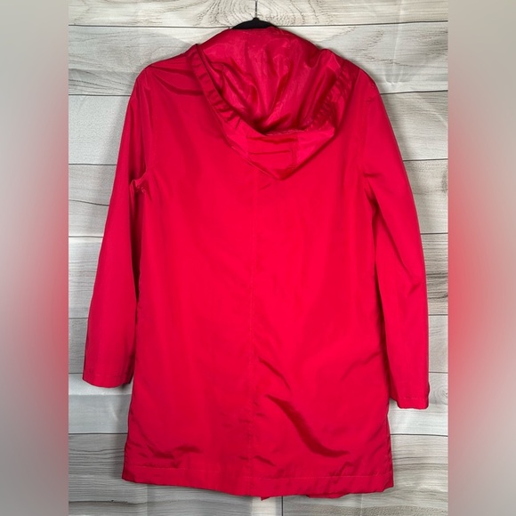 Liz Claiborne Red Trench Coat/Rain Jacket with Toggles. Fisherman Core. - Picture 2 of 9
